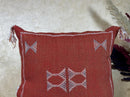 Rust Moroccan Pillow Cover, Cactus Silk Cushion, Boho Kilim Pillowcase, Handmade Embroidered Cushion Cove - product image 7