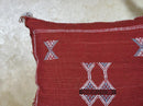 Rust Moroccan Cactus Silk Pillow Cover, Handmade Sabra Boho Cushion, Terracotta Geometric Embroidered Pil - product image 7