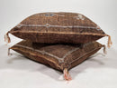 Brown Kilim Pillow Cover, Boho Pillow, Handmade Moroccan Cushion Cover, Textured Woven Pillow for Sofa Be - product image 5