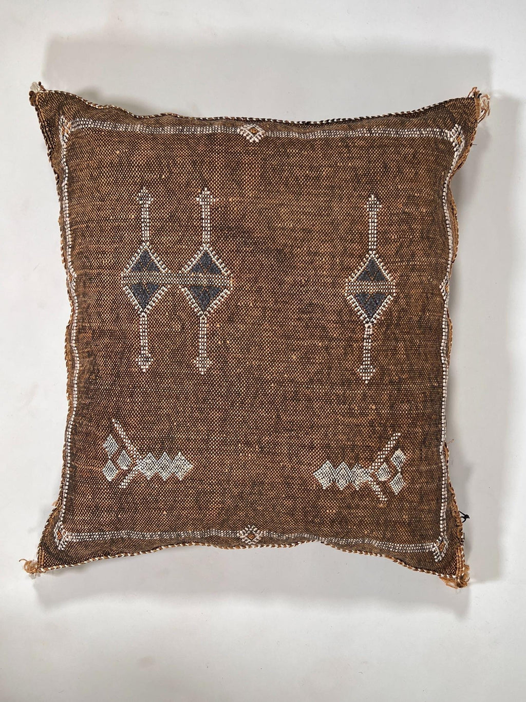 Brown Kilim Pillow Cover, Boho Pillow, Handmade Moroccan Cushion Cover, Textured Woven Pillow for Sofa Be - product image 7