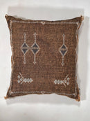 Brown Kilim Pillow Cover, Boho Pillow, Handmade Moroccan Cushion Cover, Textured Woven Pillow for Sofa Be - product image 7