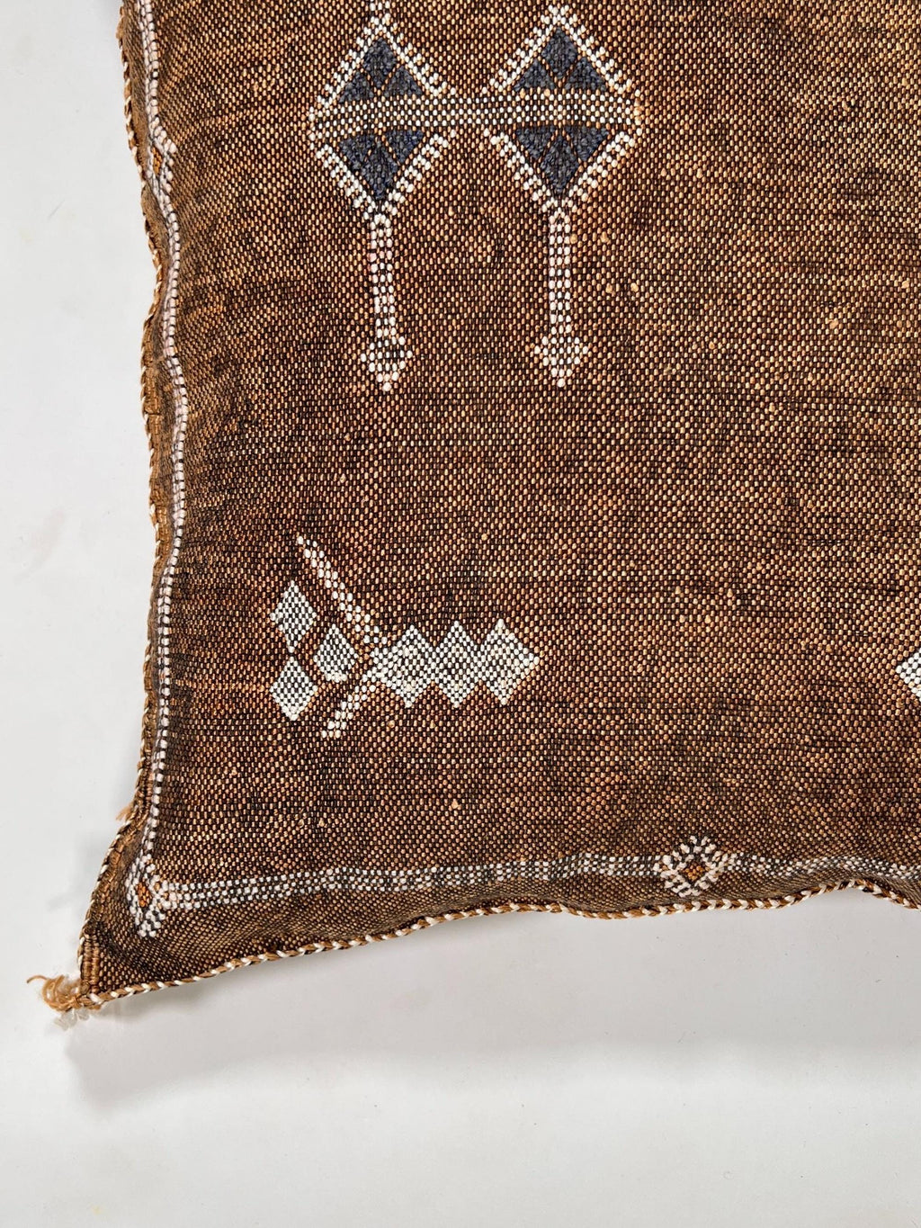 Brown Kilim Pillow Cover, Boho Pillow, Handmade Moroccan Cushion Cover, Textured Woven Pillow for Sofa Be - product image 8