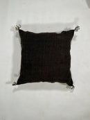 Dark Brown Sabra Pillow Cover, Moroccan Cushion, Kilim Pillow, Handmade Boho Cushion, Cactus Silk Throw P - product image 7