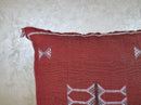 Rust Moroccan Sabra Cactus Silk Pillow Cover, Terracotta Boho Cushion, Handmade Kilim Style Pillowcase fo - product image 5