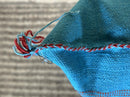 Blue Cactus Silk Pillow Cover, Moroccan Cushion, Handmade Boho Pillowcase, Embroidered Sabra Silk Pillow - product image 5