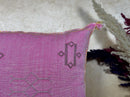 Dusty Pink Silk Pillow Cover, Handmade Moroccan Kilim Cushion, Mauve Boho Pillowcase, Luxury Custom Gift - product image 4