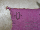 Dusty Pink Silk Pillow Cover, Handmade Moroccan Kilim Cushion, Mauve Boho Pillowcase, Luxury Custom Gift - product image 5