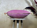 Dusty Pink Silk Pillow Cover, Handmade Moroccan Kilim Cushion, Mauve Boho Pillowcase, Luxury Custom Gift - product image 8