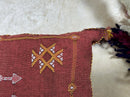 Rust Moroccan Cactus Silk Pillow Cover, Handmade Berber Style Cushion, Boho Embroidered Pillowcase, Luxur - product image 4