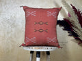 Rose Moroccan Sabra Silk Pillow Cover, Handmade Boho Cushion, Kilim Pillow Case, Luxury Decorative Pillow - product image 1