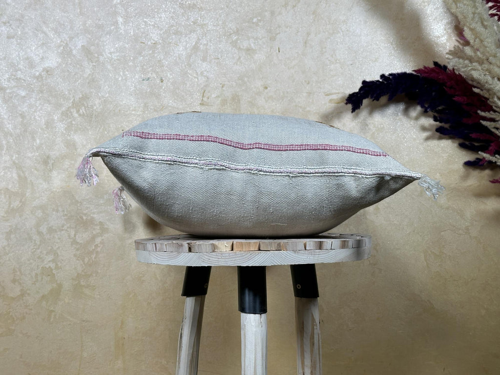 Silver Cactus Silk Pillow Cover, Moroccan Kilim Pillowcase, Gold Embroidered Boho Cushion Cover, Handmade - product image 8