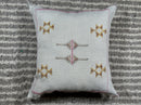 Silver Cactus Silk Pillow Cover, Moroccan Kilim Pillowcase, Gold Embroidered Boho Cushion Cover, Handmade - product image 9