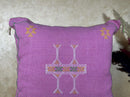 Pink Moroccan Pillow Cover, Gold Embroidered Boho Cushion, Handmade Woven Pillow for Sofa Chair Bed, Luxu - product image 3