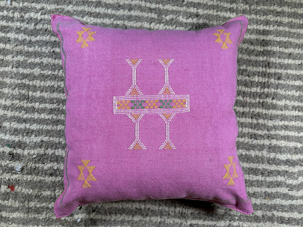 Pink Moroccan Pillow Cover, Gold Embroidered Boho Cushion, Handmade Woven Pillow for Sofa Chair Bed, Luxu - product image 10