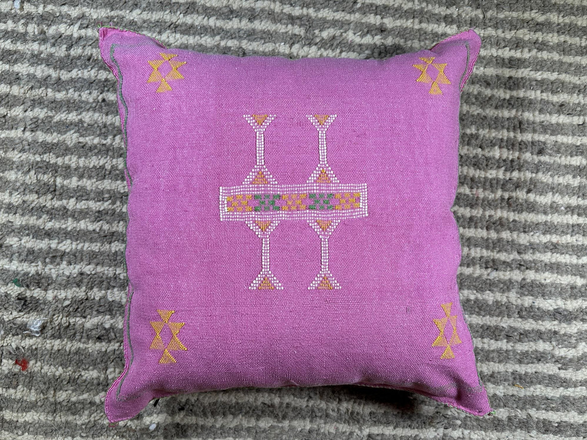 Pink Moroccan Pillow Cover, Gold Embroidered Boho Cushion, Handmade Woven Pillow for Sofa Chair Bed, Luxu - product image 10