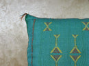 Turquoise Cactus Silk Cushion Cover, Moroccan Kilim Pillow Cover, Handmade Boho Berber Style Cushion, Lux - product image 6