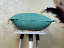 Turquoise Cactus Silk Cushion Cover, Moroccan Kilim Pillow Cover, Handmade Boho Berber Style Cushion, Lux - product image 10