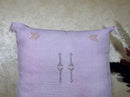 Lavender Cactus Silk Pillow Cover, Moroccan Boho Cushion, Handmade Square Pillowcase, Luxury Sofa Chair B - product image 3