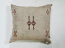 Natural Beige Moroccan Cushion Cover with Rust Geometric Motif, Textured Silk Pillow Cover for Home Decor - product image 8