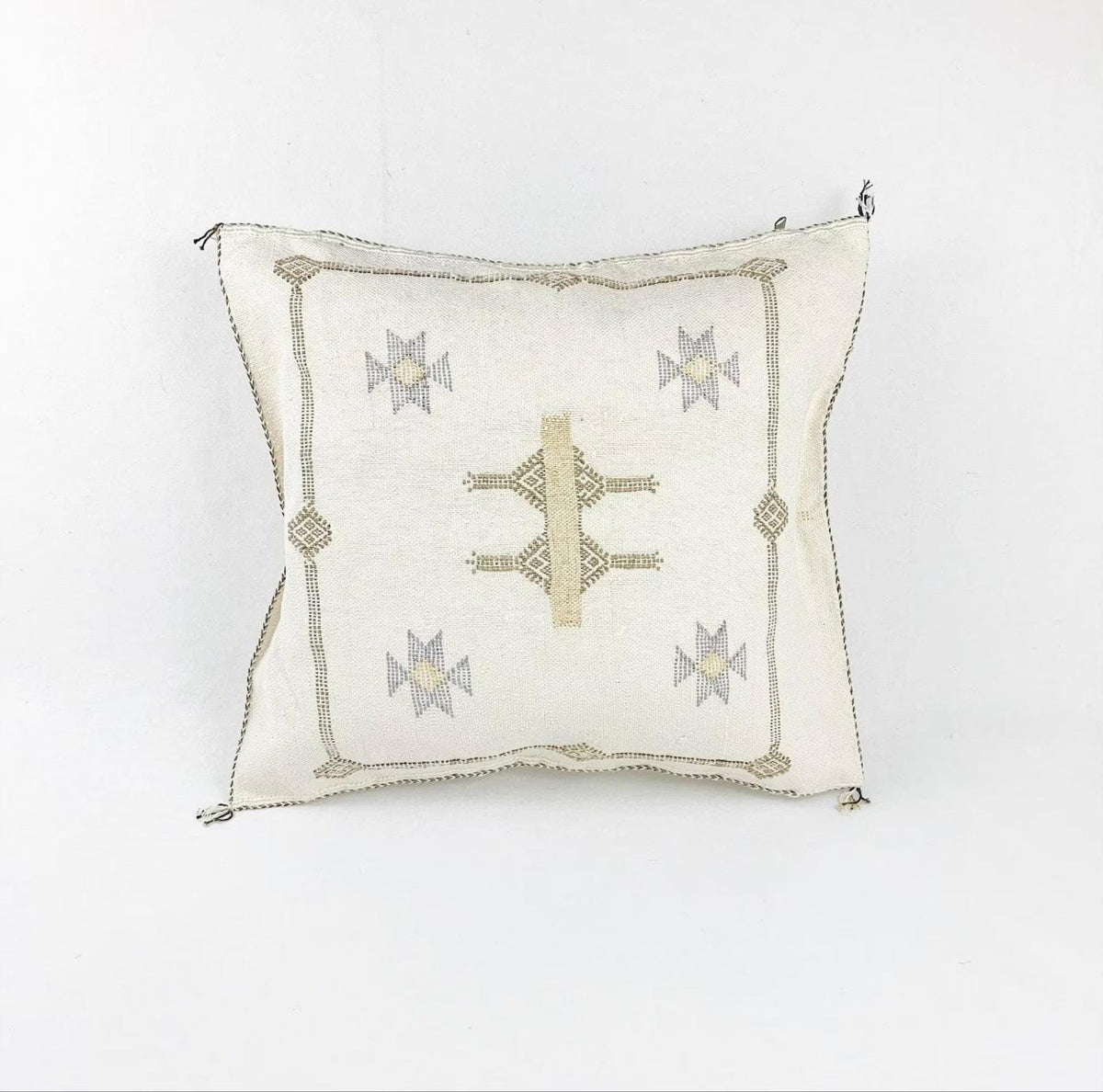 White Pillows silk All sizes ,Pillow Cactus Silk, Moroccan Lumbar Cushion Handmade Silk Decorative Pillow - product image 2