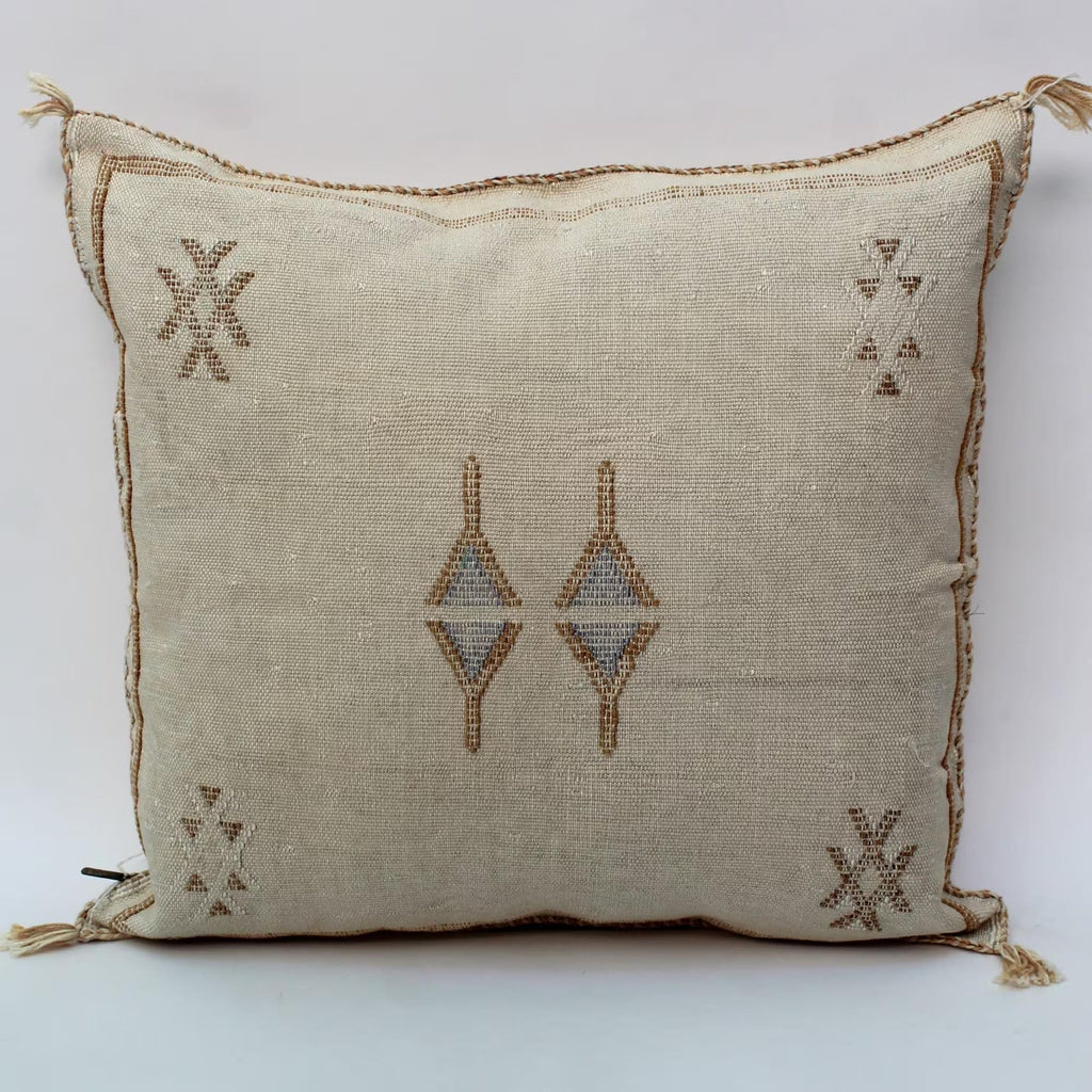 Beige Moroccan Cactus Silk Pillow ALL SIZES - product image 7