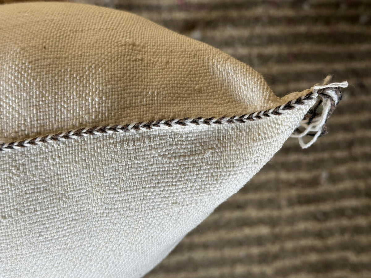 Ivory Kilim Pillow Cover, Sabra Silk Pillow, Boho Moroccan Cushion, Handmade Textured Pillowcase for Sofa - product image 10