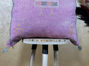 Dusty Pink Cactus Silk Pillow Cover, Handmade Moroccan Embroidered Cushion, Boho Silk Pillowcase for Bed - product image 3