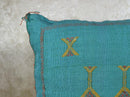 Teal Moroccan Cactus Silk Pillow Cover, Handmade Berber Kilim Cushion, Boho Embroidered Pillow Sham, Luxu - product image 8