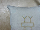 Silver Moroccan Silk Pillow Cover, Gold Embroidered Boho Cushion, Handmade Luxury Pillowcase, Custom Gift - product image 3