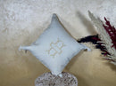 Silver Moroccan Silk Pillow Cover, Gold Embroidered Boho Cushion, Handmade Luxury Pillowcase, Custom Gift - product image 10