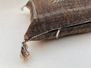 Brown silk pillow, Moroccan Sabra cushion, handmade cactus silk pillow, Berber Sabra cushion, Pillow Thro - product image 8