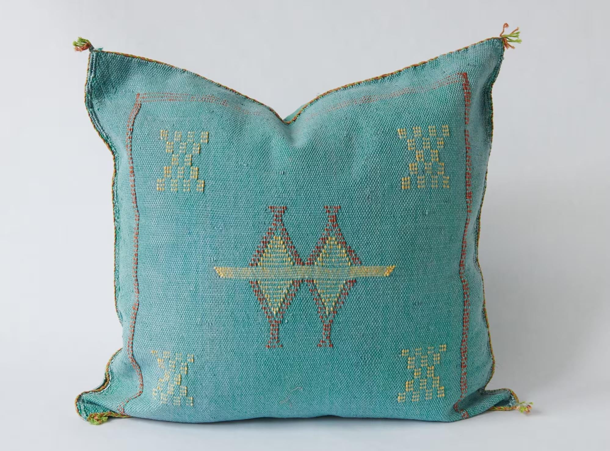 Turquoise Moroccan Cactus Silk Pillow ALL SIZES - product image 8