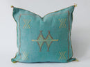 Turquoise Moroccan Cactus Silk Pillow ALL SIZES - product image 9
