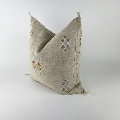 Beige Moroccan Cactus Silk Pillow ALL SIZES - product image 2