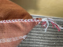 Terracotta Moroccan Pillow Cover, Handmade Boho Cushion with Geometric Embroidery, Woven Sabra Style Pill - product image 2