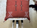Terracotta Kilim Pillow Cover, Moroccan Sabra Silk Pillow, Handmade Bohemian Pillowcase, Rust Decorative - product image 3