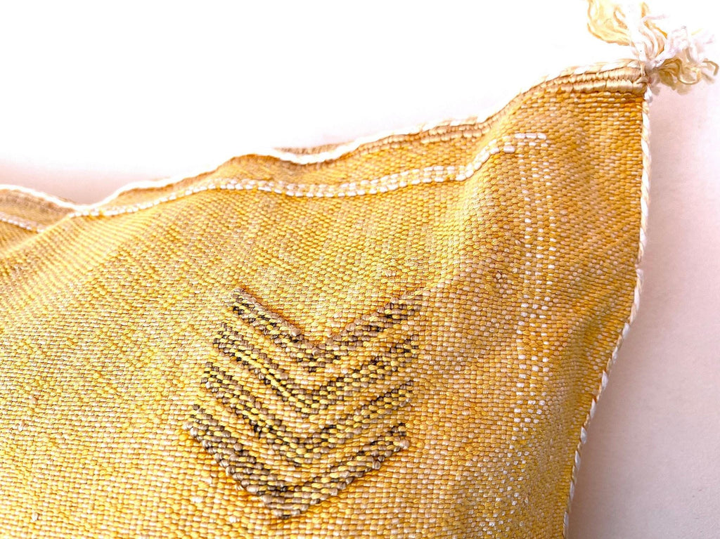 Yellow Pillows silk All sizes ,Pillow Cactus Silk, Yellow Lumbar Cushion Handmade Silk Decorative Pillow - product image 8