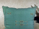 Teal Blue Moroccan Pillow Cover, Berber Boho Cushion, Sabra Pillow Cover, Handmade Aztec Pillow Sham, Lux - product image 6