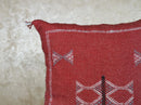 Terracotta Moroccan Pillow Cover, Handmade Kilim Cushion, Bohemian Woven Pillow Case, Ivory Stitch Boho D - product image 6