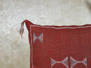 Rust Moroccan Pillow Cover, Cactus Silk Cushion, Boho Kilim Pillowcase, Handmade Embroidered Cushion Cove - product image 5