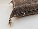Brown silk pillow, Moroccan Sabra cushion, handmade cactus silk pillow, Berber Sabra cushion, Pillow Thro - product image 8