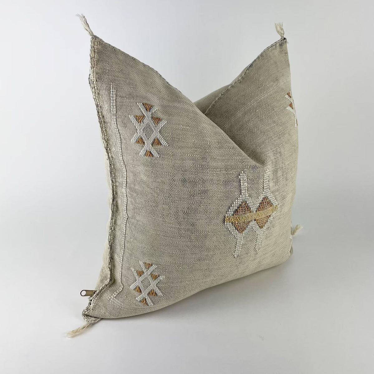 Beige Moroccan Cactus Silk Pillow ALL SIZES - product image 2