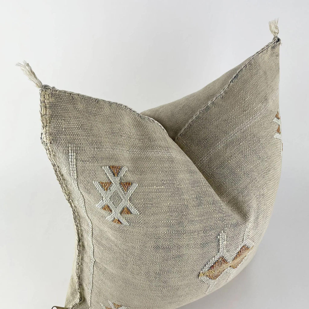 Beige Moroccan Cactus Silk Pillow ALL SIZES - product image 6
