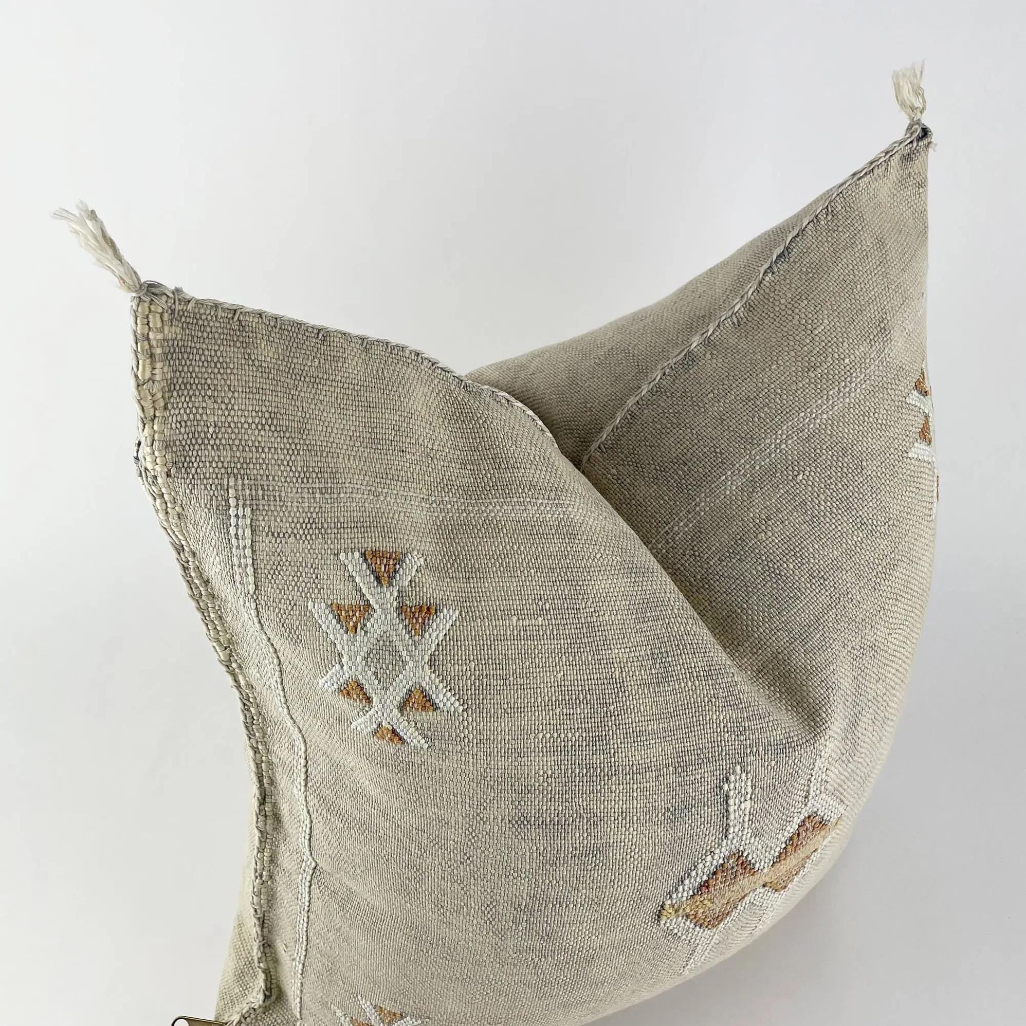 Beige Moroccan Cactus Silk Pillow ALL SIZES - product image 6