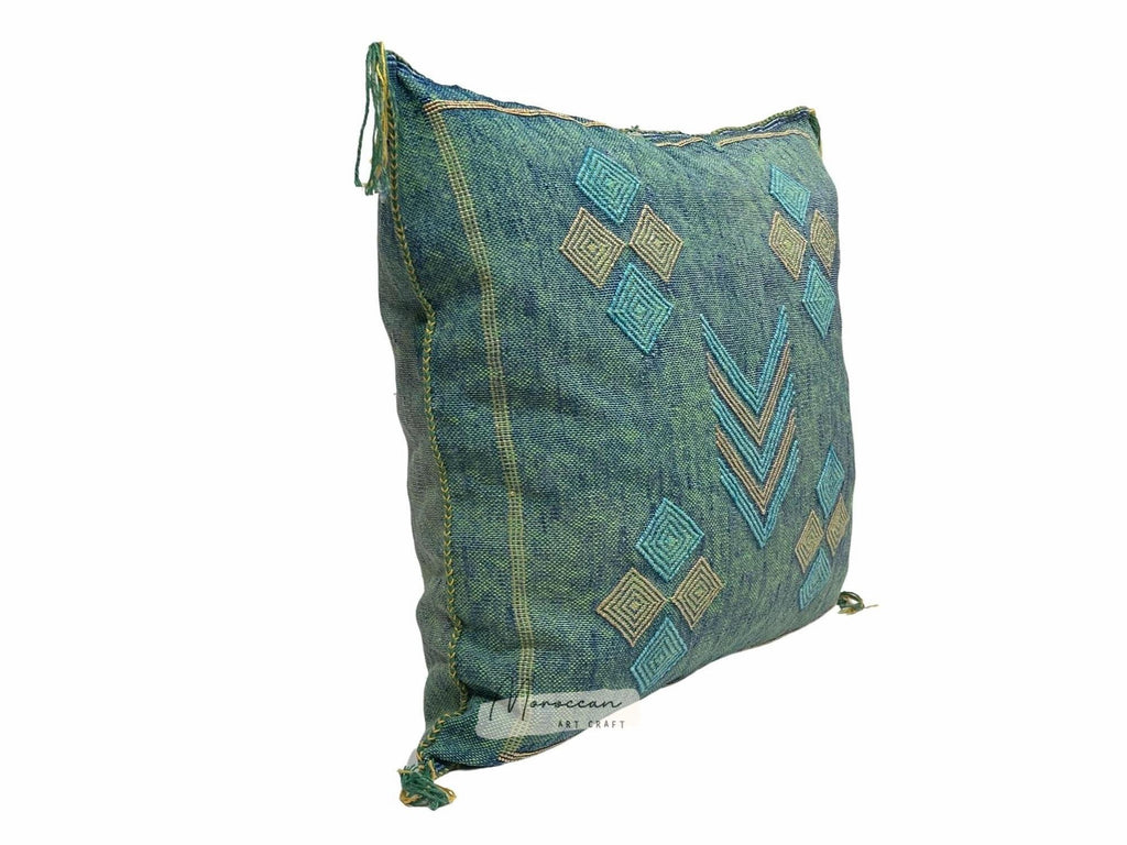 Green Moroccan Cactus Silk Pillow ALL SIZES - product image 5