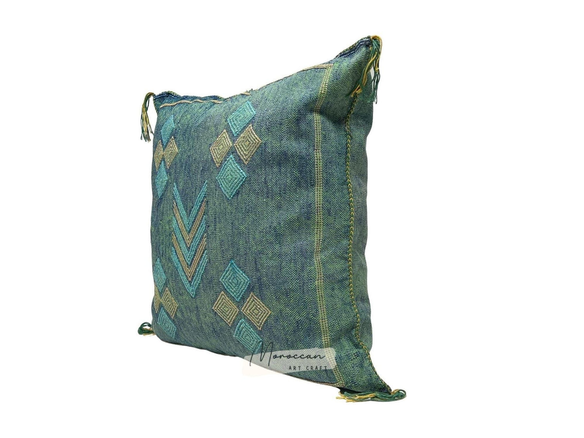 Green Moroccan Cactus Silk Pillow ALL SIZES - product image 2