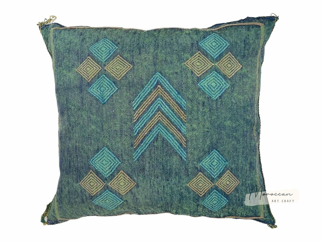 Green Moroccan Cactus Silk Pillow ALL SIZES - product image 7