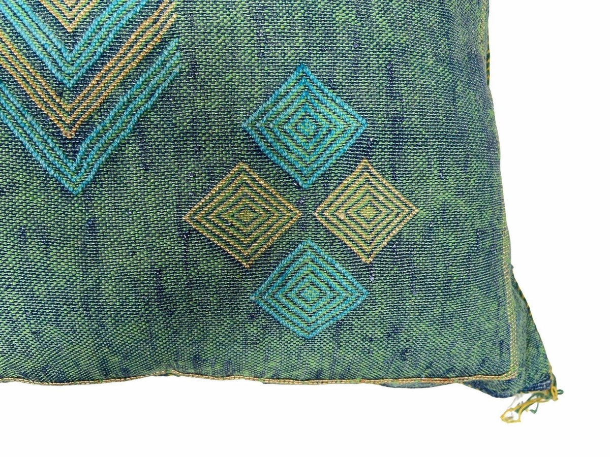 Green Moroccan Cactus Silk Pillow ALL SIZES - product image 8