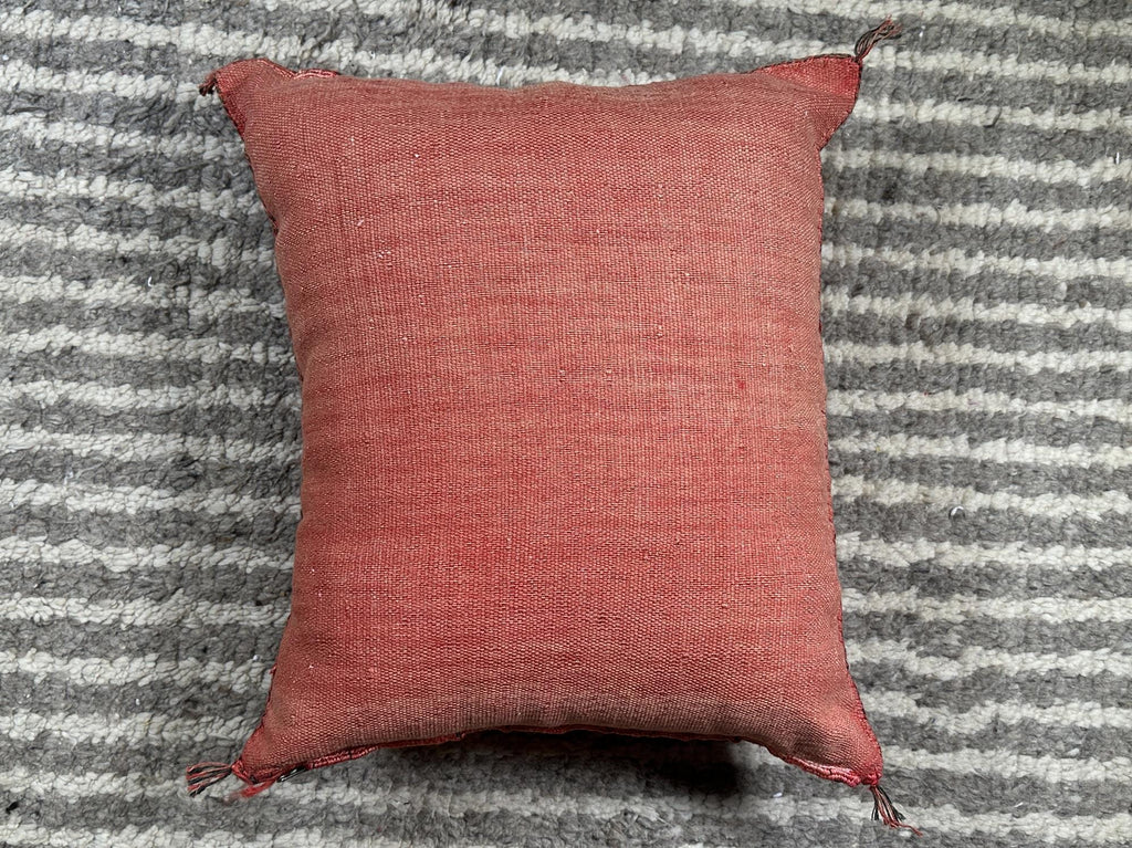 Rose Moroccan Sabra Silk Pillow Cover, Handmade Boho Cushion, Kilim Pillow Case, Luxury Decorative Pillow - product image 9