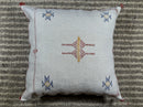 Soft Blue Moroccan Cactus Silk Pillow Cover, Handmade Boho Geometric Cushion, Woven Sabra Pillow Case, Lu - product image 9